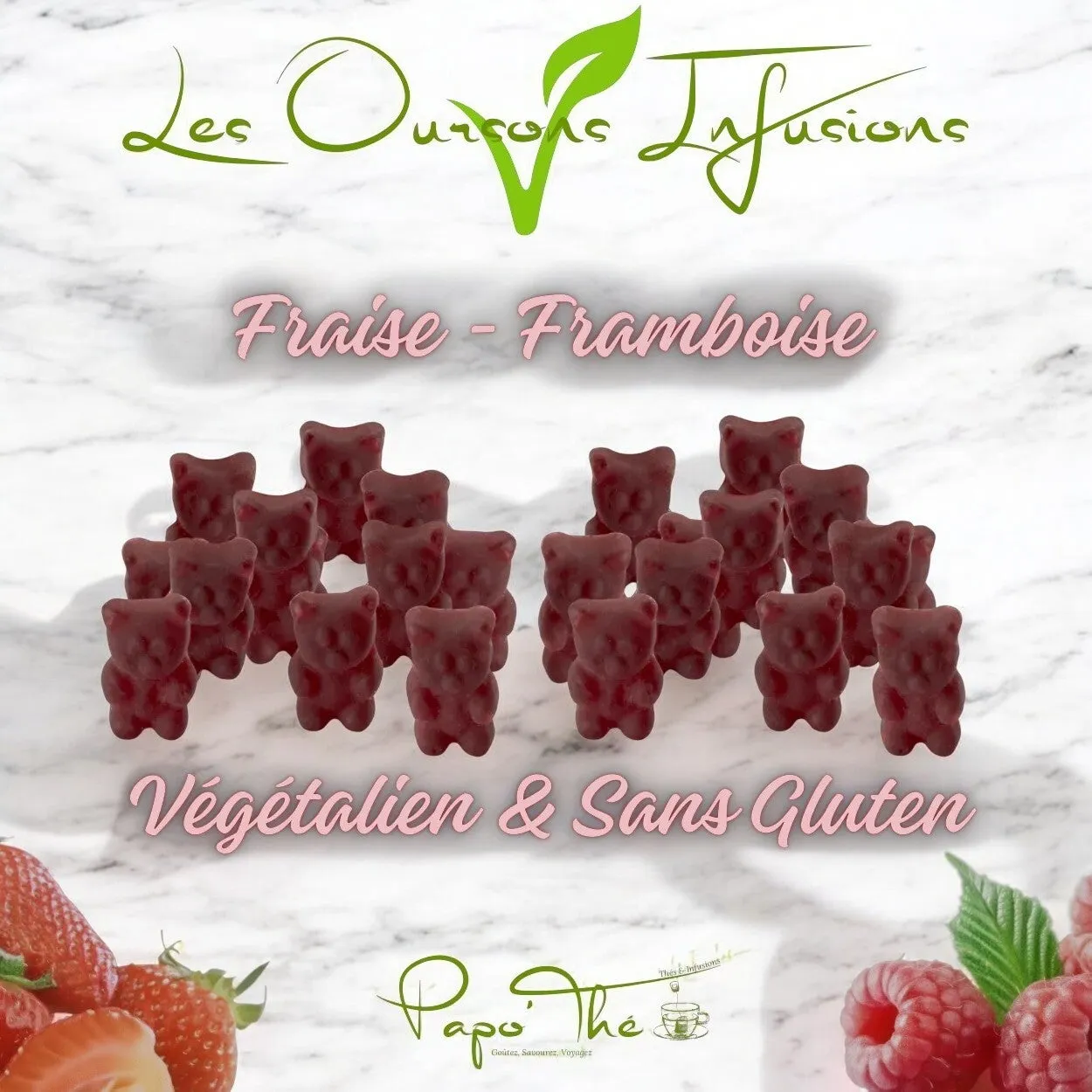 Coffret - Oursons végétalien Fraise et Framboise