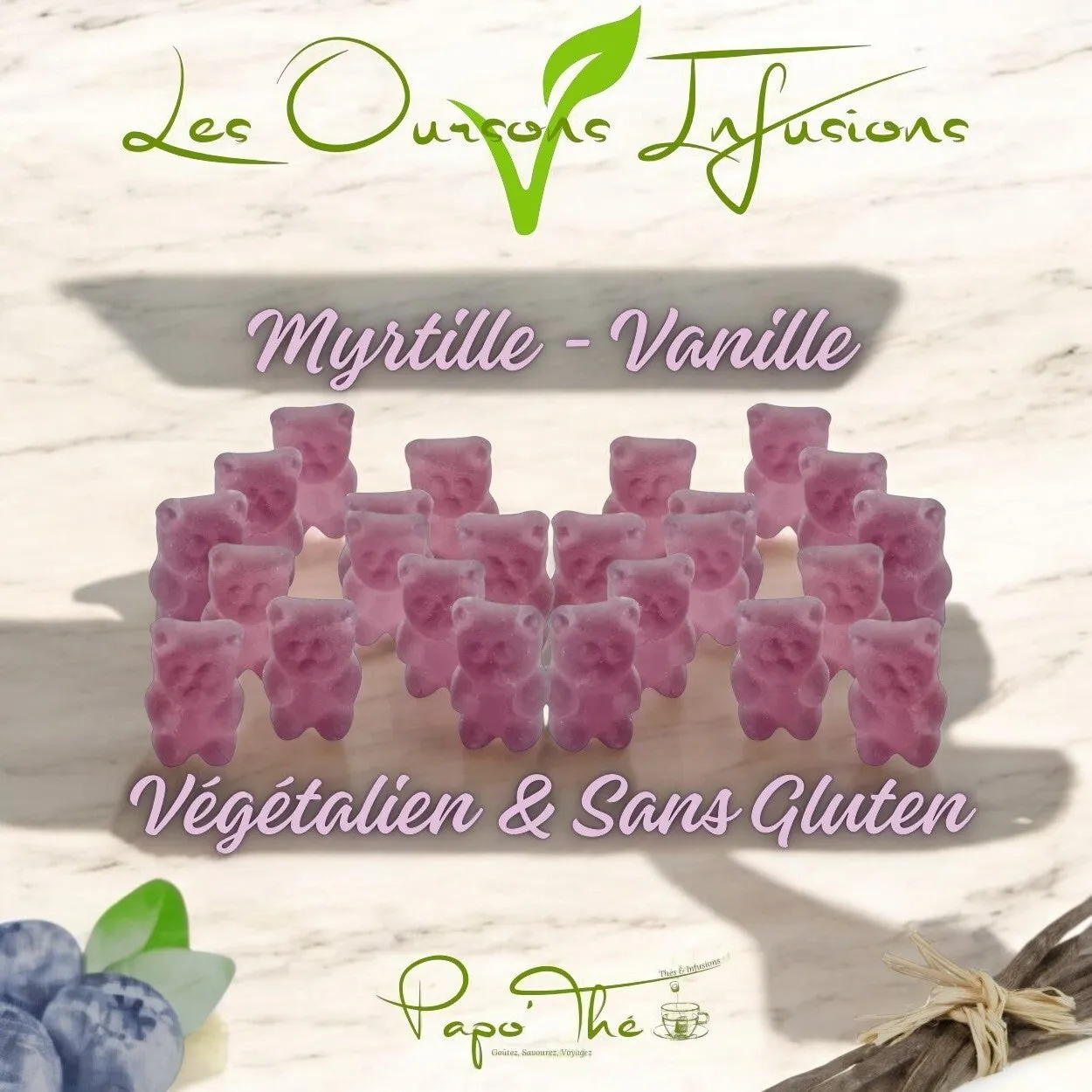 Coffret - Oursons végétalien Myrtille et Vanille